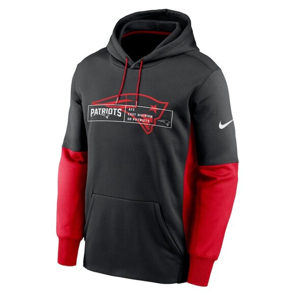 New England Patriots Nike Color Block Fleece Performance Hoodie - NWT - Picture 6 of 7
